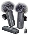 PLOKAMA VM20 Dual Wireless Lavalier Microphone 2.4G Plug and Play Noise Reduction Mic for iPhone Android Camera Vlogging Interview Live Streaming YouTube TikTok Recording Rechargeable Clip Microphone System. 