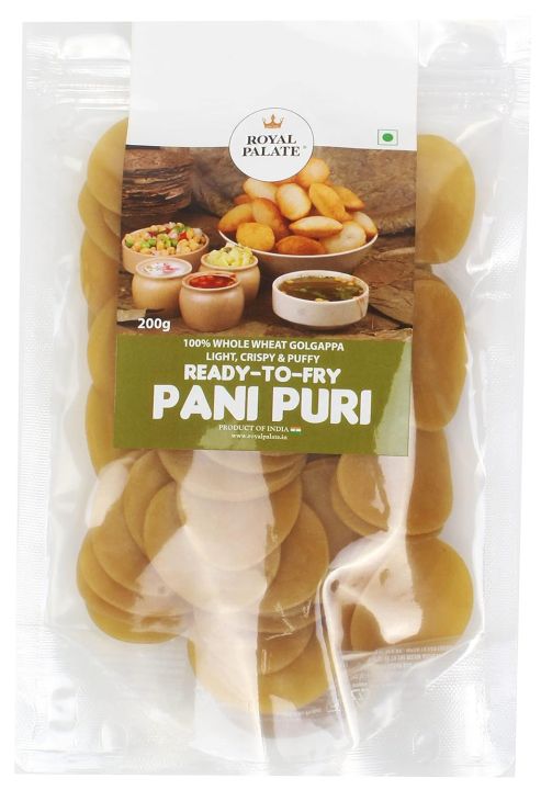 Royal Palate Ready-to-fry dry Pani Puri, 200g [Light, Chrispy]