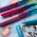 01 Pc LIQUID GLITTER BALL POINT GLITTER GEL PEN Fairy Stick Ballpoint Pen Glitter Liquid Sand Pen Bling Rainbow Dynamic Crystal Ball Pen Gel Ink Pen Student Pen Rollerball Pens for Women Girl Gift Stationery School Office Supplies. 