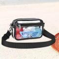 Transparent Crossbody Bag, Shoulder Bag Convenient, Portable Zipper Closure Clear Bag, Clear Tote Bag Purse for Gym, Women Girls Beach Daily Use. 