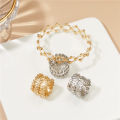 2 In 1 New Creative Magic Stretchable Ring Bracelet For Women Charm Shiny Crystal Retractable Bracelets Rings Jewelry Gift. 