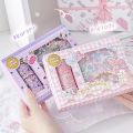 Sanrio Kuromi Cinnamoroll Melody Stickers Gift Box Kawaii Anime Hand Account Guka Decoration DIY Sticker Girls Kids Toys. 