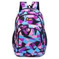 Durable Abstract School Backpack Purple for Boys and Girls. 