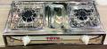 Gas Stove Full fine Glass shine Steel 2 Burner - 2 Burner Kitchen Gas Stove ( Silver) - Gas Stove-Chulha NG/LPG. 
