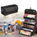 4-Layer Roll-up Travel Cosmetic Makeup Storage Bag Hanging Toiletry Organizer Foldable. 