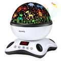 Moredig Night Light Projector, Night Light for Kids  8 Color Changing 12 Songs Toddler Night Light Christmas Gifts for Baby - with Remote and Timer, 360 Degree Rotating -Black. 