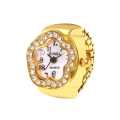 Quartz Watch Ring Round Dial Dazzling Rhinestone Round Watch Ring | Gift for girls | Gift for women. 