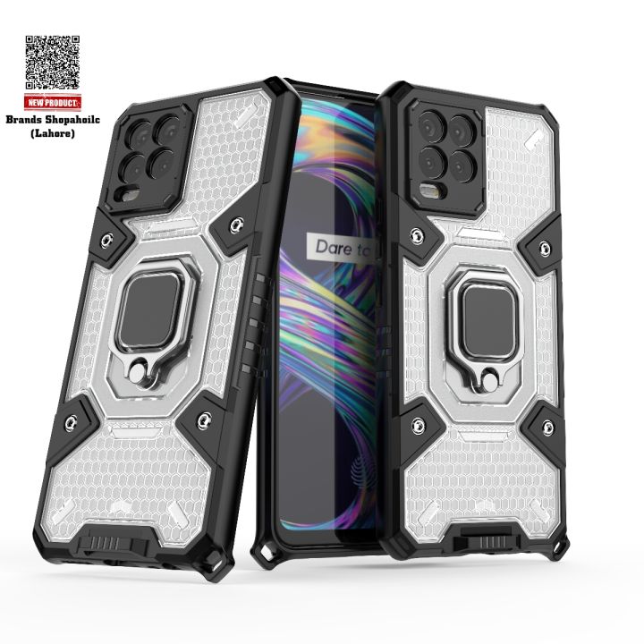O-Lonnie for Realme 8 | 8 Pro Back Cover Shockproof Ringholder Transparent Phone Case