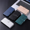 Vantime for Vivo V29e 5G PU Leather Wallet Case Card Holder Wave Point Pattern Flip Cover with Lanyard. 