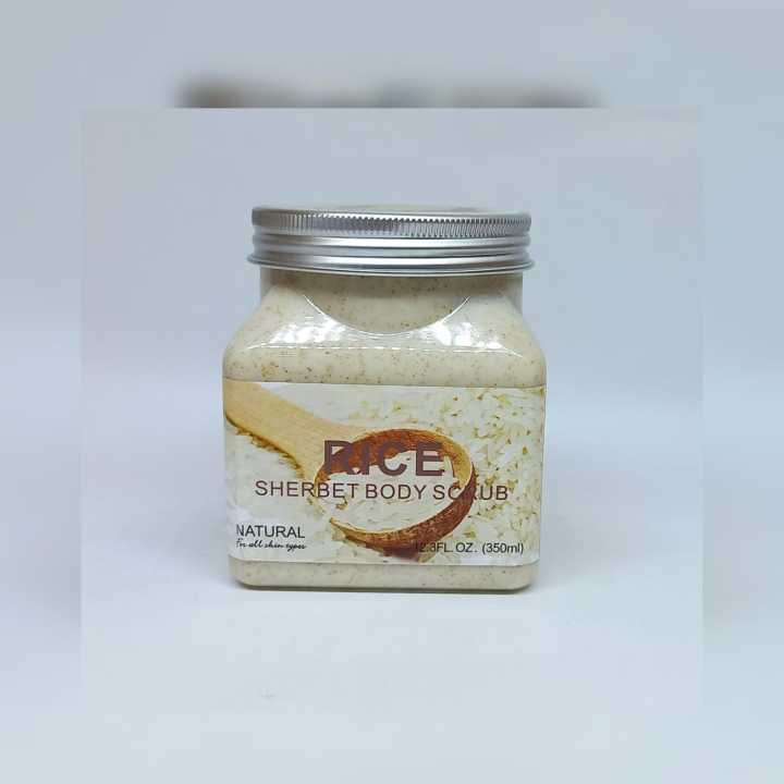 Skin Whitening Scrub || Rice Sherbet Body Scrub || Exfoliating Rice Gel Face Scrub Shrink Pores|| Glow scrub