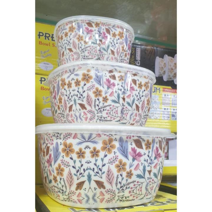 3 piece melamine bowl set