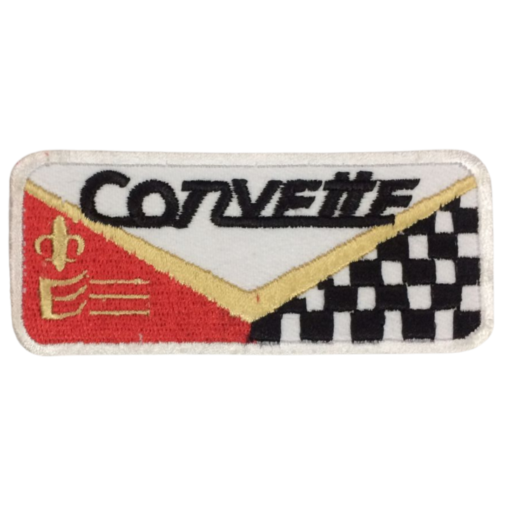 Corvette Automobile Motorsports Racing Embroidered Iron On Patch Sew On Badge Bags Caps Jeans and Jackets