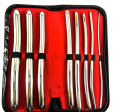 Premium Steel Double Ended Hegar Dilators - 8 PC Surgical Set for Gynecological Use. 