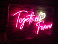 Together Forever Couple Neon Sign - Neon Light  Neon lights  Neon lights for room  neon lights for room name  light  lights for decoration   lights for room decoration  Wall Decoration items  Wall Decoration items for home  Neon Walls. 
