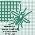 Strong mosquito mesh net. green color. fabricated of metal wire. 