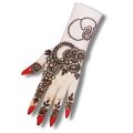 High Quality Reusable Mehndi Practice Hands For Henna Practice - 2 Short Hands and 2 Bridal Hands With Free Scrubs. 