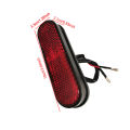 FG Universal Motorcycle Rear Reflector License Plate Light 3 LED Number Plate Light Tail Red Reflector. 