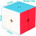 Classic Moyo Roxenda Profession 2x2x2 Speed Cube Fast Smooth Turning Solid Durable & Stickerless Frosted, Best 3D Puzzle Magic Toy - Turns SO Quick - M10492. 