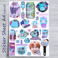 BTS J HOPE BT21 MANG Stickers UNCUT A4 (SS05 ). 