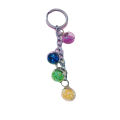 Colorized Shining Star Drift  Combo of 4 Crystal Balls Glass Balls Keyrings for Lover Gifts Key Chain for Car Bags Key Rings. 