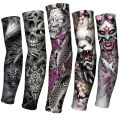 AgoniAiueiA Seamless ice silk sleeves, outdoor sports tattoo sleeves, flower arm tattoos, sun protection sleeves, arm guards, Korean cycling. 