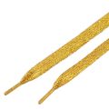 2X 45.7 inch Glitter Flat Coloured Shoelaces Boot Laces Shoelaces Sport Dance Fancy Dress-Gold. 
