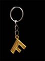 Keychain Fancy Alphabet F For Girls/Boys Key Ring Key Holder Mobile Phone Straps Metal Golden QWIS-1090-20 QUALITY WEB STORE. 