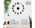 EVENTO Wall Clock 3D 24 inch Wooden Watch DIY Design Decoration Small & Large Numeral Quartz For Home Decor Living Room And Offices And For Gifts. 