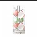 Stand -  Mug /Cup Stand - Drainer -Hanging Tree Drainer Tea Coffee Cup Stand [Stainless Steel 35 cm height  6 hooks]. 