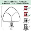 Flat Stirrer for KitchenAid 4.5-5 Quart Stand Mixer with Tilting Head. 