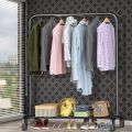 Large Space Clothes Rail, Stable, Minimalist Design Freestanding Clothes Rack For Bedroom, Black. 