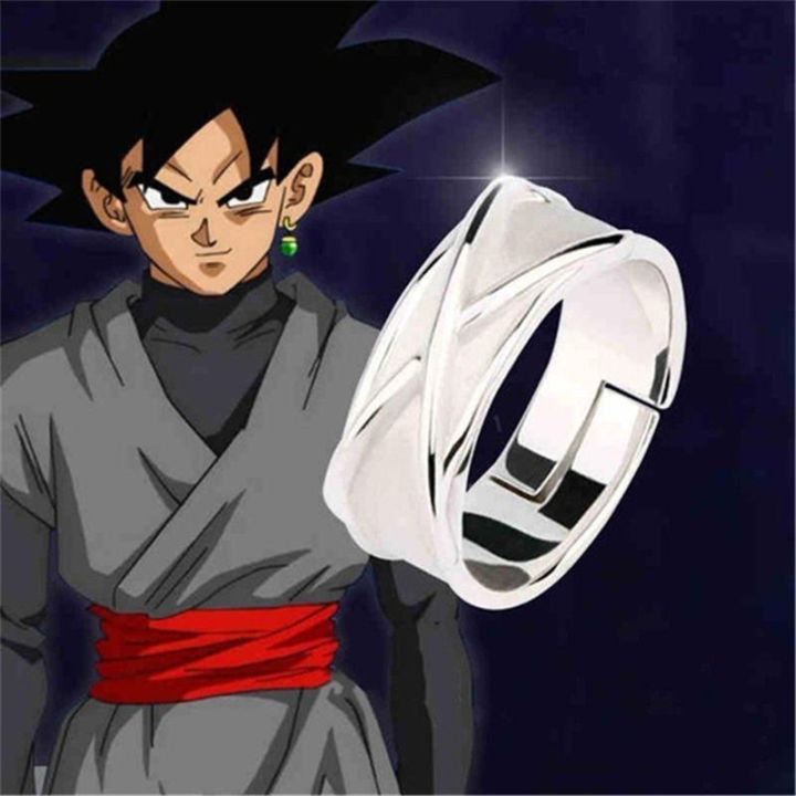 Dragon Ball Z Anime Goku Rings Dark Zamasu Time Ring Accessories Handsome Metal Jewelry Cosplay Props Toy Men Women Toys Gifts