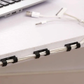 Wire Organizer Transparent Cable Clips Strong Self-Adhesive Cable Drop Wire Holder Durable Mount-Round Plastic Cord Management Organizer Clamps  - 100 Pcs. 