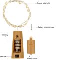 Battery Operated Cork String Light 2 Meters 20 LED Copper Wire Warm White Fairy Lights Cork Light Fits All Bottle Shape. 