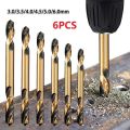 6Pcs Portable Double-headed Twist Auger Drill Bit Set HSS High Hardness Double Ended Drill Bits Professional High Quality Hole Opener. 