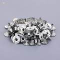 100 Pieces Metal Candle Wick Sustainers Tabs Base for Candle Making 20x4mm. 