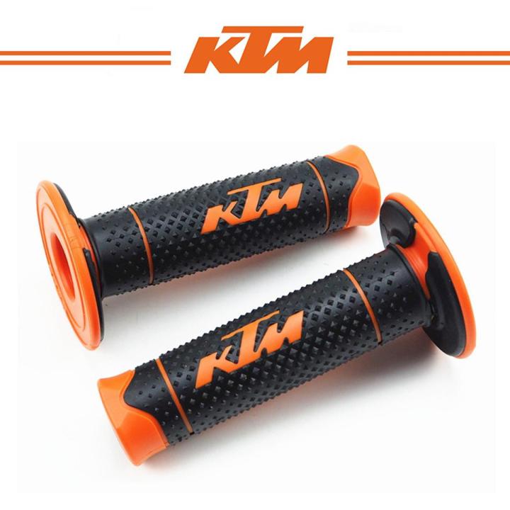 7/8" 22mm Motorcycle Hand Grips Handle Rubber Bar Gel Grip Orange Modified Accessory for KTM Duke 125 200 390 690 990 Motocross - intl