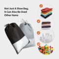 Travel Storage Shoe Bags Dust-Proof Non-Woven Shoe Bag -Transparent Clear Window with Rope. 