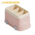 Desktop Pen Holder Bus-shaped Multifunctional Pen Holder Large Capacity Office Supplies Organizer for Southeast Asian Buyers Desktop Stationery Container. 