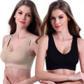 Pack of 5 Nylon Non Padded Bras for Women Seamless Wireless Bra for Girls and Ladies Air Brazzer for All Cup Sizes in M L XL 2XL in Black Skin Red and Pink Colors. 
