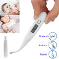 LCD Body Thermometer Celsius Soft-head Thermometer White Digital Baby Adult Fever Measuring Thermometer. 