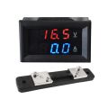 Mini DC 100V 10A OR 50A Digital Voltmeter Ammeter Blue Red LED Volt Amp Meter Gauge. 