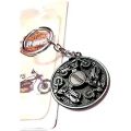 Harley Davidson Bike  Model Rotating   Keychain - Metallic Grey Colour (Classic Bikes Edition). 