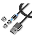 X-Cable Metal Magnetic Charging Cable With All 3 types Connector Mirco Usb / Type - C / Lightning. 