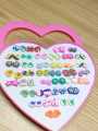 36  pair of  Beautiful earrings  Trendy Ear tops For Girls Best For Women| 1Set Multicolor Cryatal 36 Pairs Cartoon Hypoallergenic Plastic Stud Earrings Set For Women Girl Wedding Christmas Gifts Jewelry. 