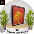 GB- 3D Flowers wall Frames, Frames for Room Decoration items, wall Art office Home Room Frames, Home Decoration pieces 3D picture Bedroom Study Room. 