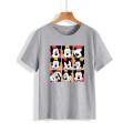 Mickey Mouse Faces Printed Cotton Half Sleeves O Neck T Shirt For Women. 