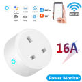 【ready stock】 Smart Tuya WiFi Uk Smart Plug 16A 220V Adapter Wifi Bluetooth Dual Mode Power Monitor Timer Socket For Google Home Alexa. 