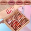 12pcs Box Korean Lipstick Set Matte Lip Gloss Makeup Set Waterproof Long Lasting Cosmetics. 