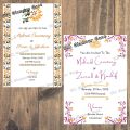 Customized 20/50 PCs Mehndi/Mayon invitation cards - wedding Invitation Cards. 